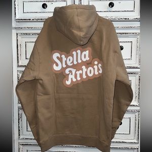 New Hoodie Mens Suze M medium tan color